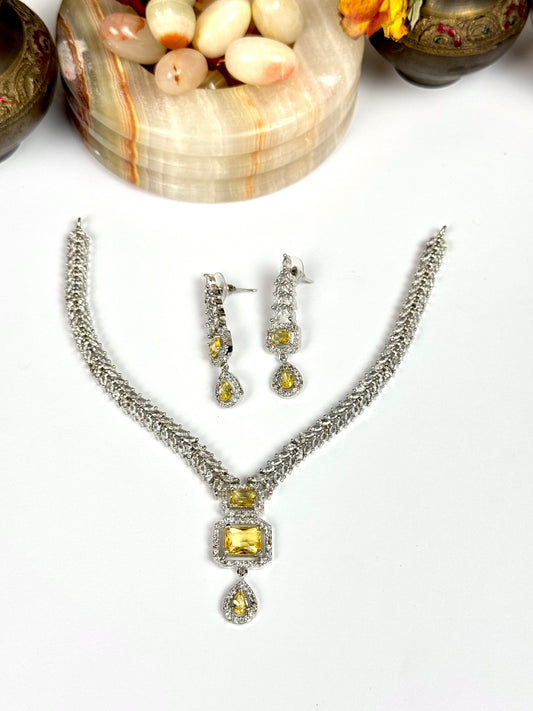 American Diamond 1karat Necklace set