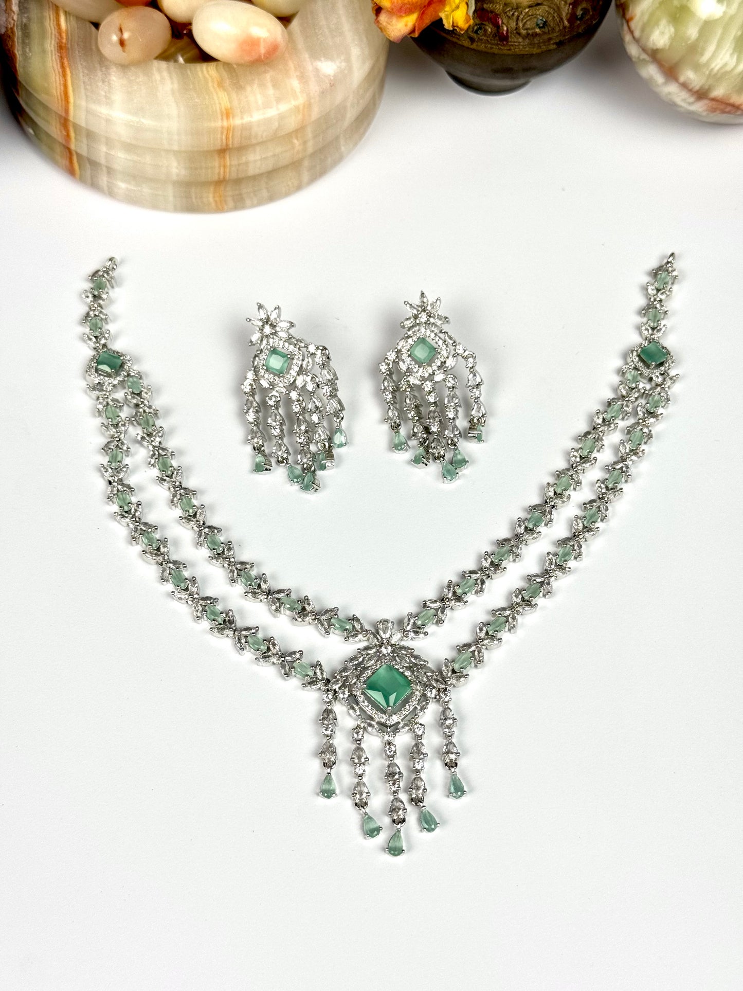 American Diamond 1karat Mala Set