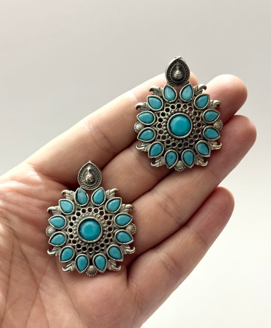 Premium Brass made oxidised earrings