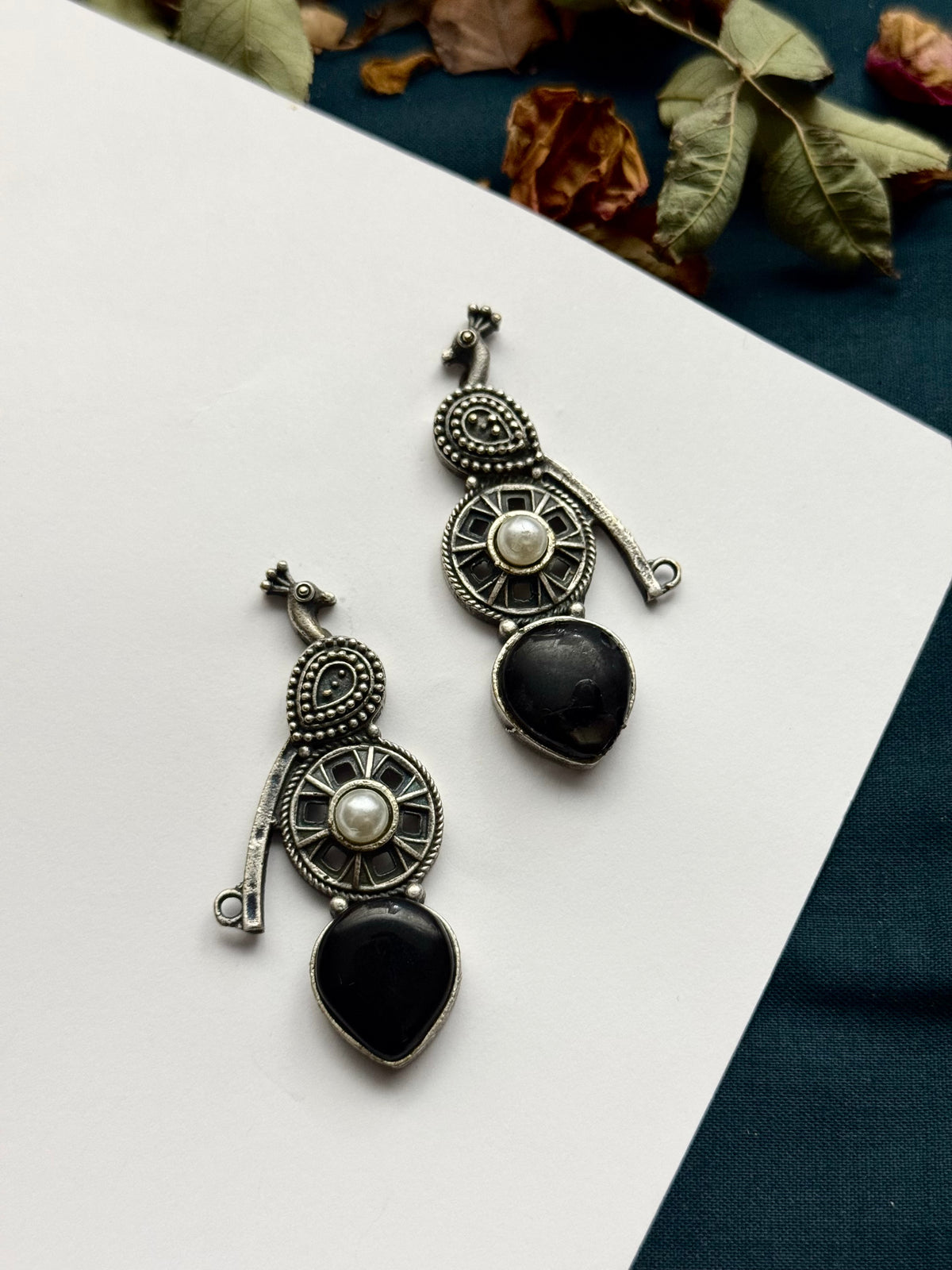 Premium oxidised Brass made Bird Earrings