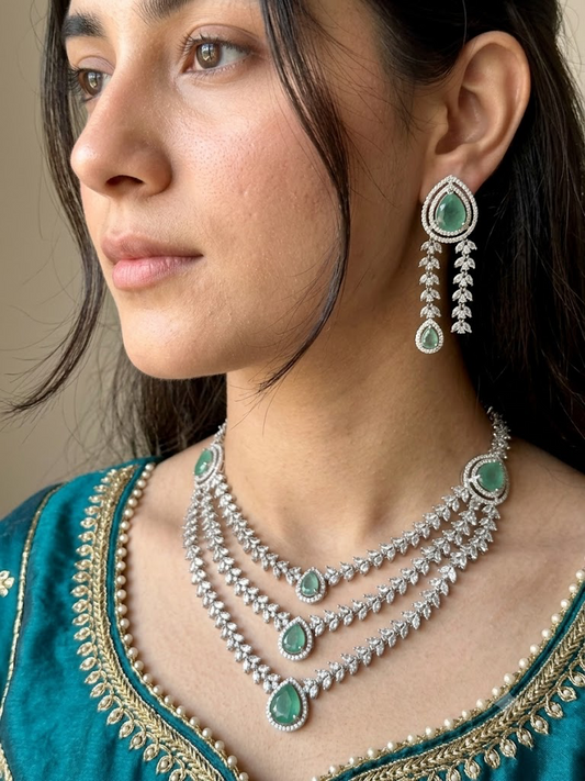 American Diamond 1karat Mala set