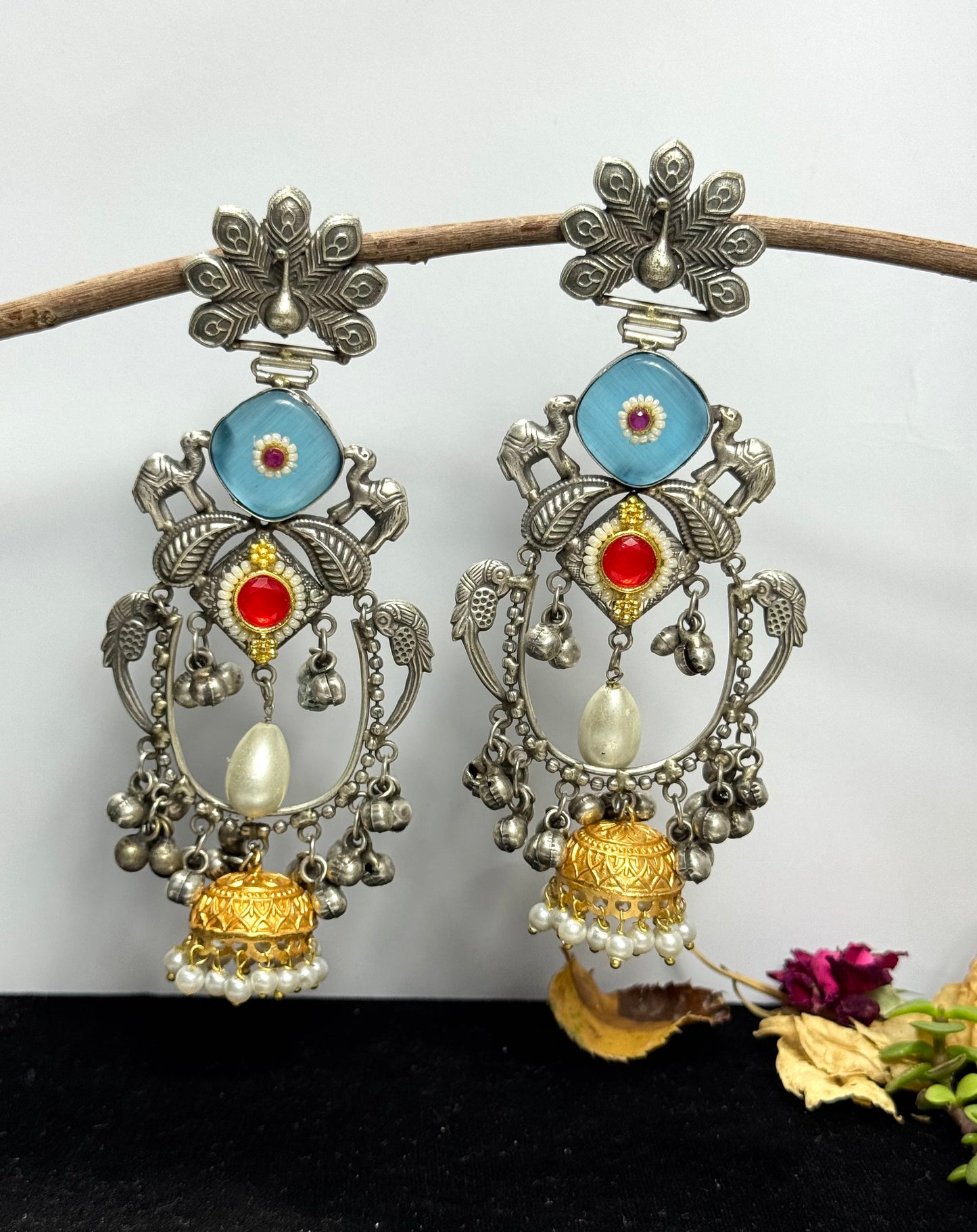 Premium Oxidised Parvana Jhumka