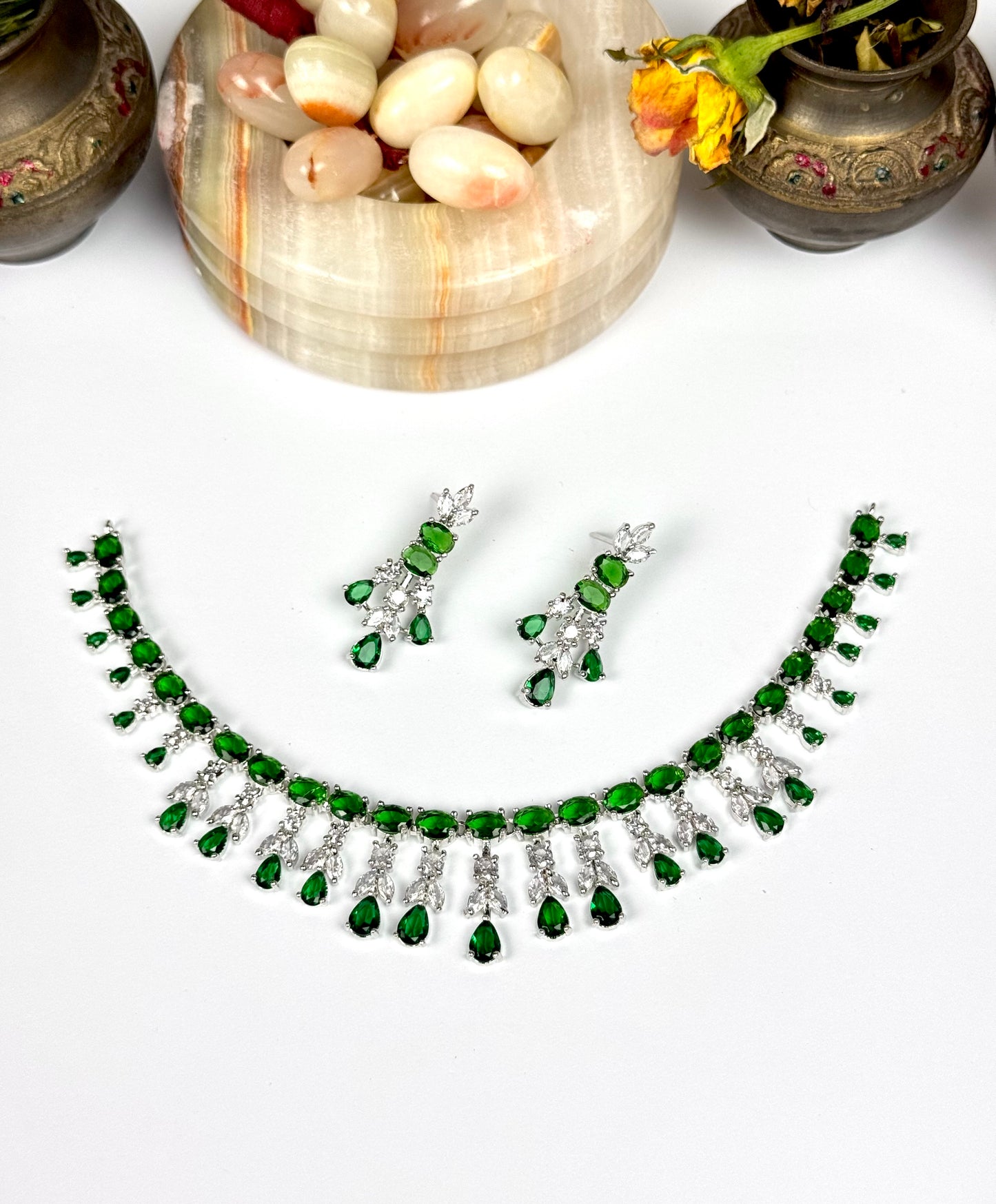 American Diamond 1karat Necklace set