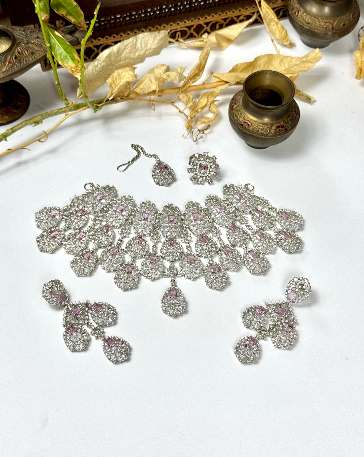 American Diamond 1 karat Bridal Set