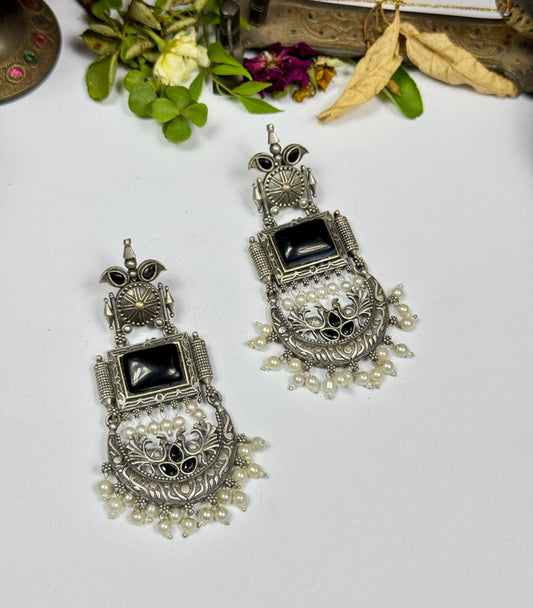 Premium Oxidised Rukhsana Earrings