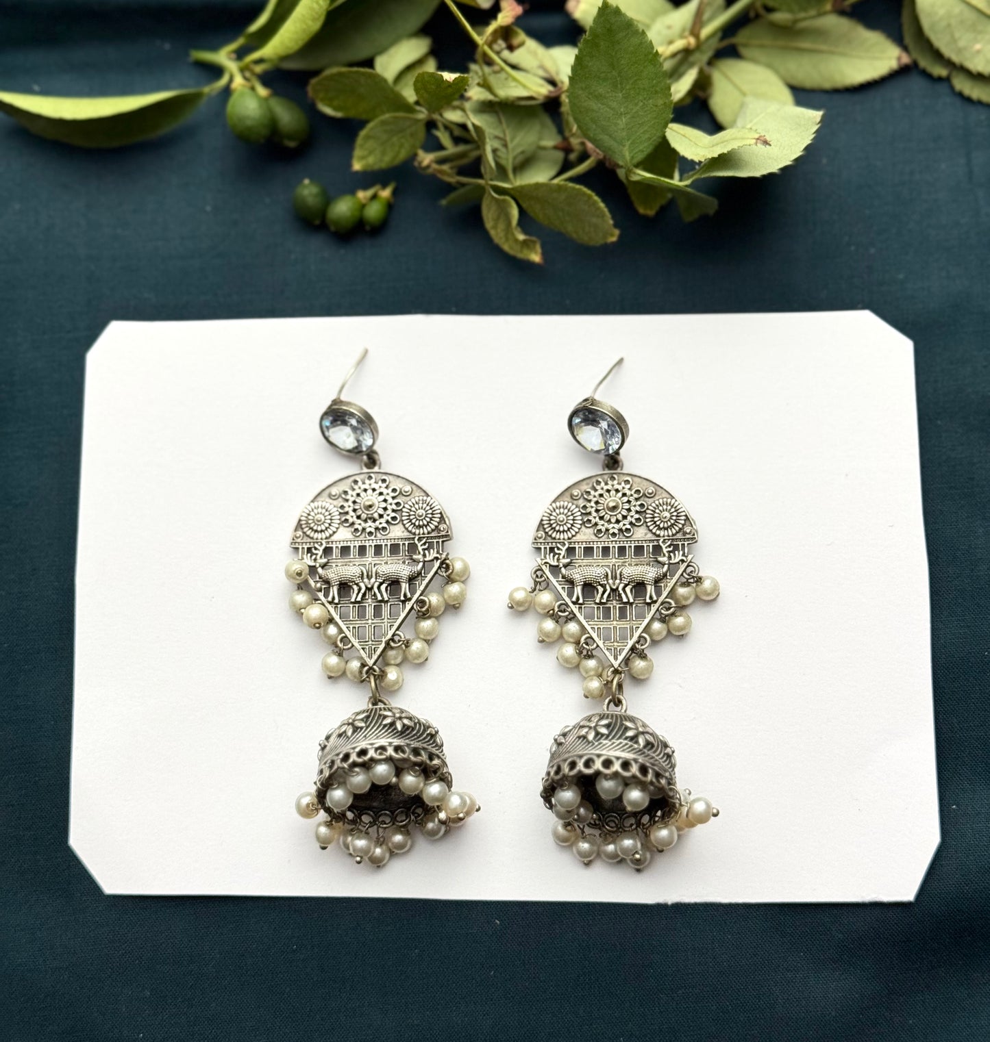 Premium Oxidised Sharmila Jhumki