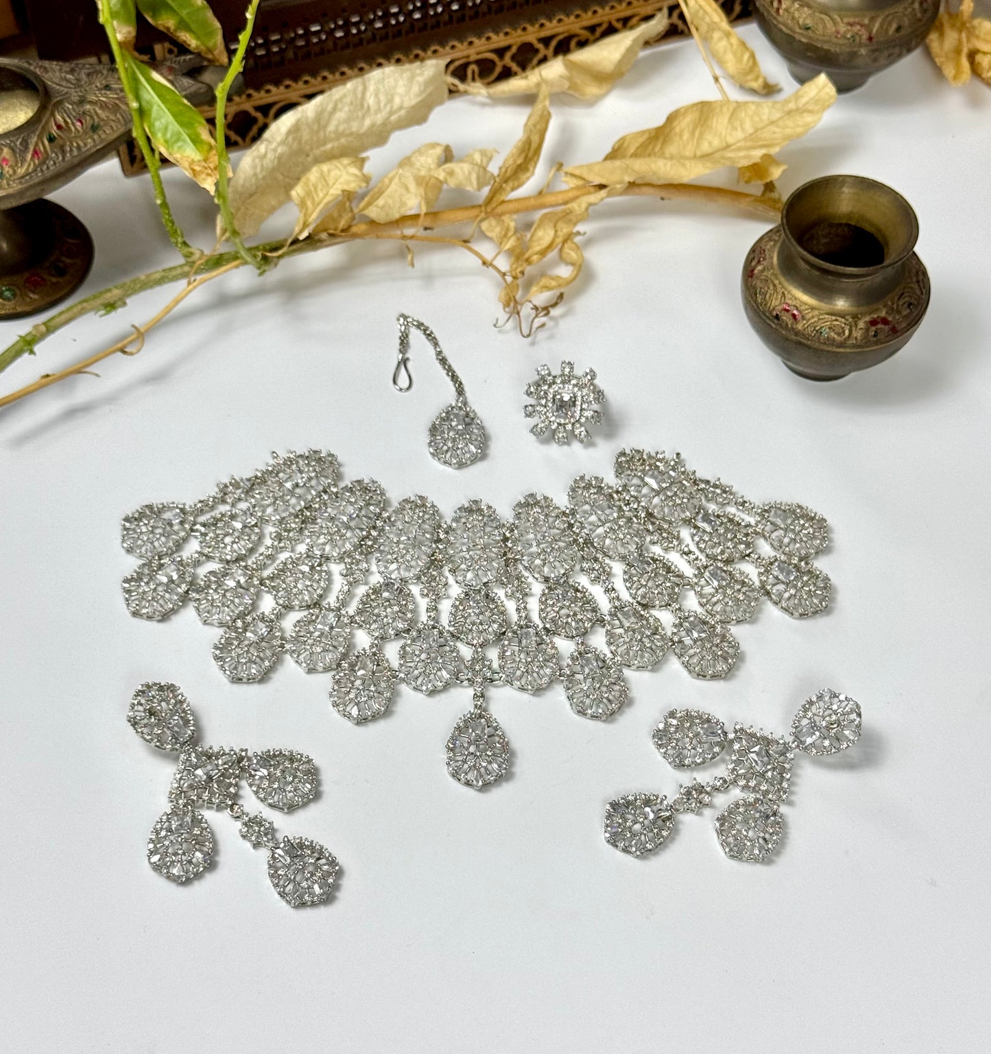 American Diamond 1 karat Bridal Set
