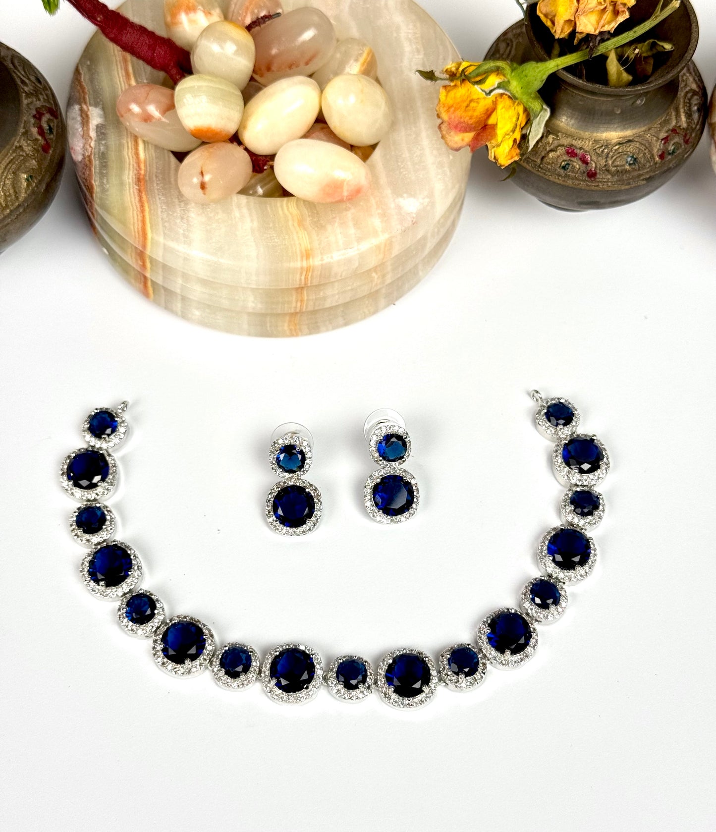 American Diamond 1karat Necklace set