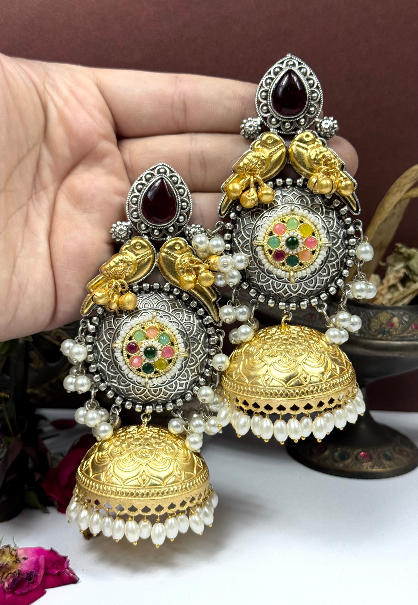Premium Oxidised Alizeh Full size Jhumka