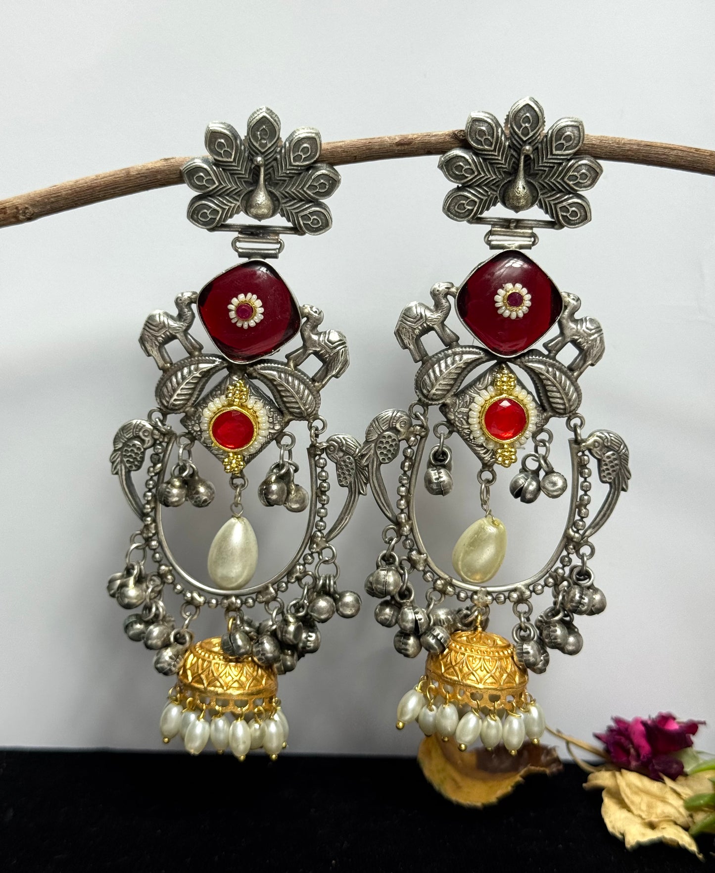 Premium Oxidised Parvana Jhumka