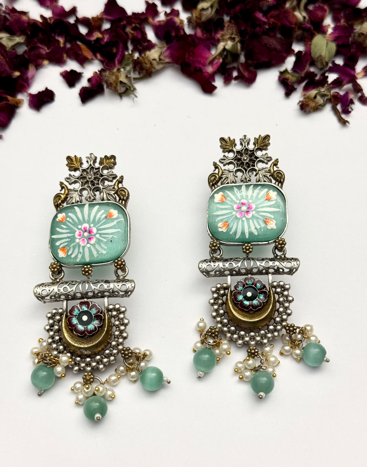 Premium oxidised Brass made Designer Earrings