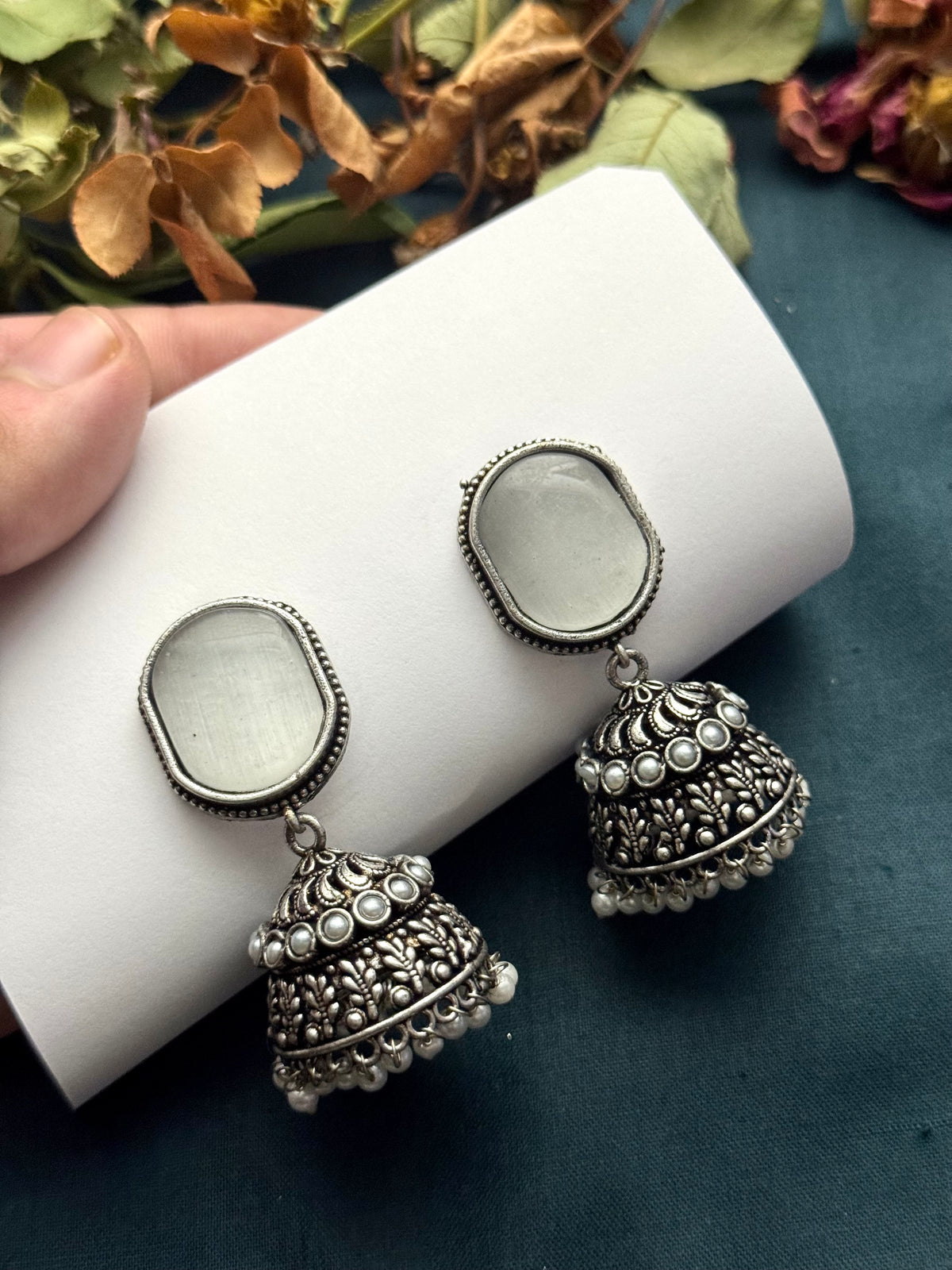 Premium Brass made Oxidised jhumka