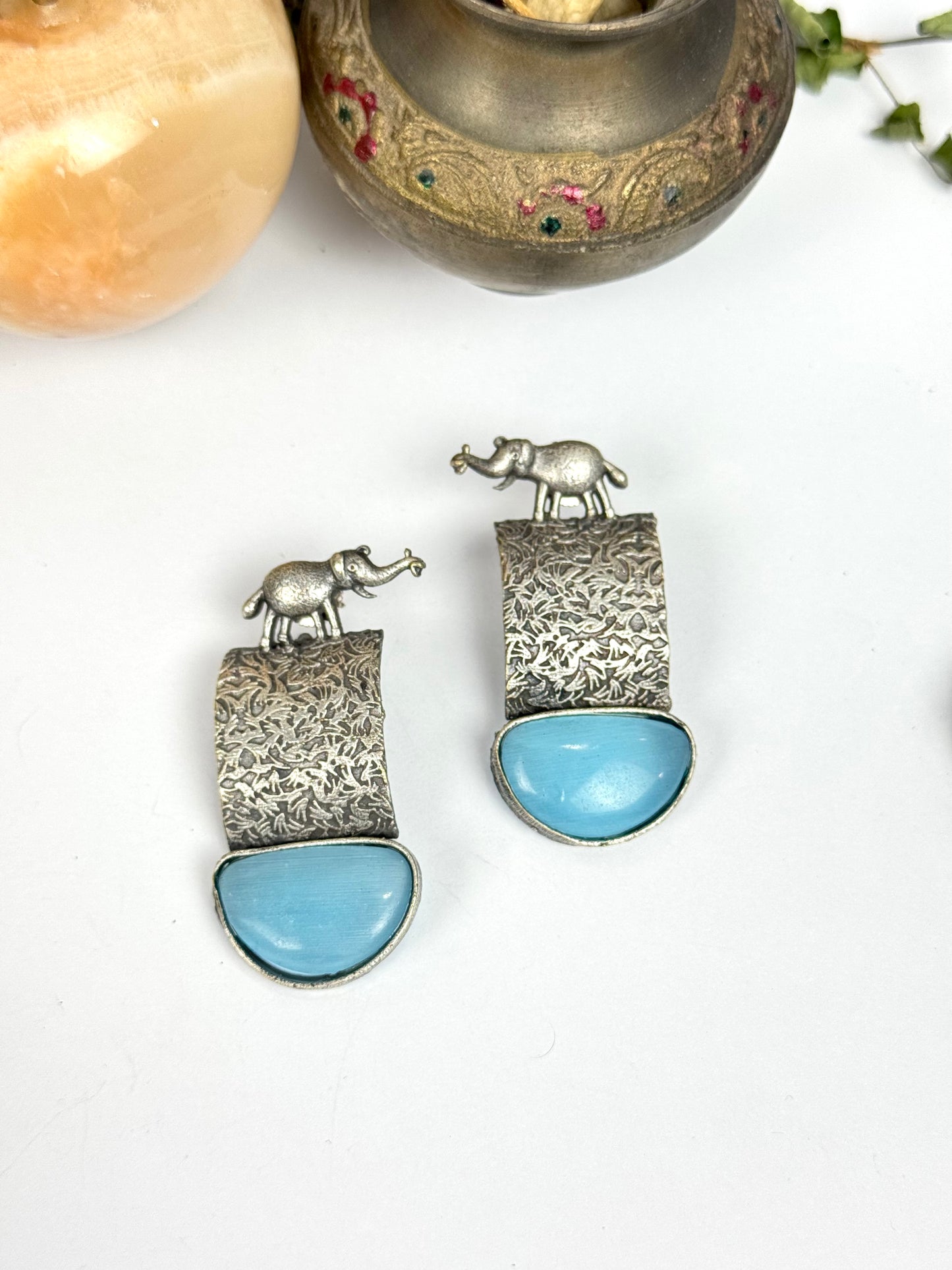 Premium Brass made Oxidised Earrings