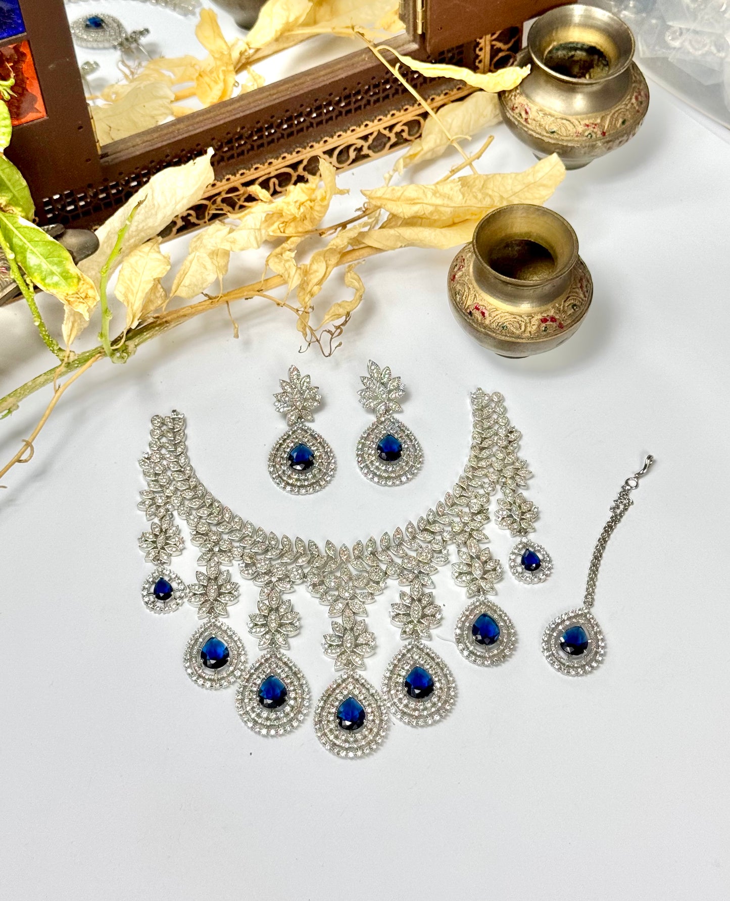 American Diamond 1 karat Necklace set