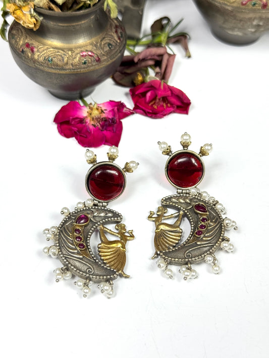 Premium Oxidised Eliana Earrings