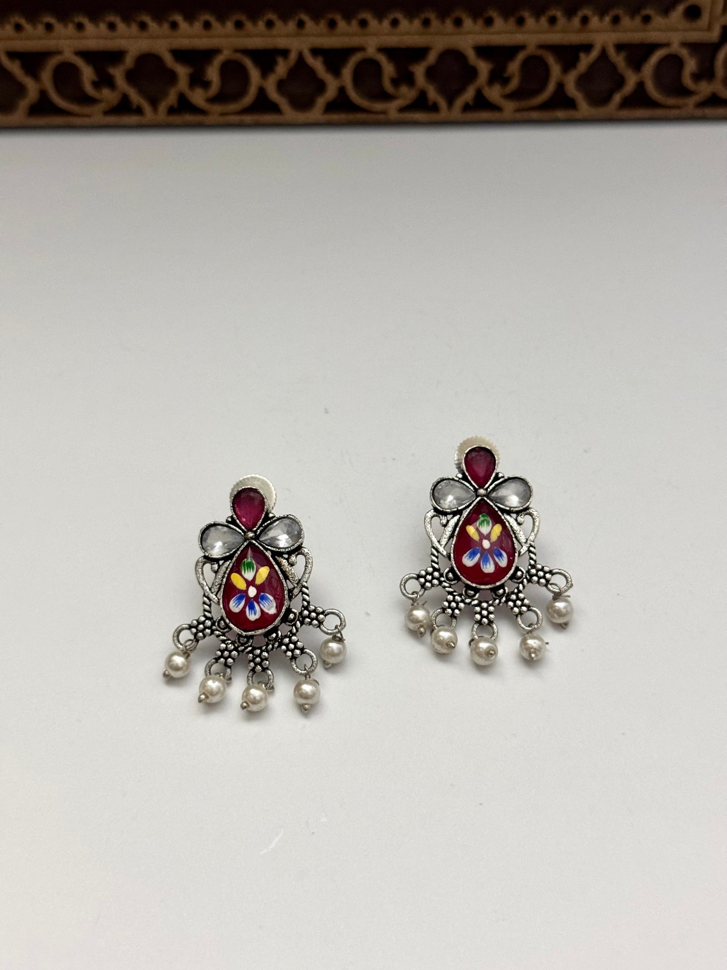 Premium oxidised Brass made Earrings