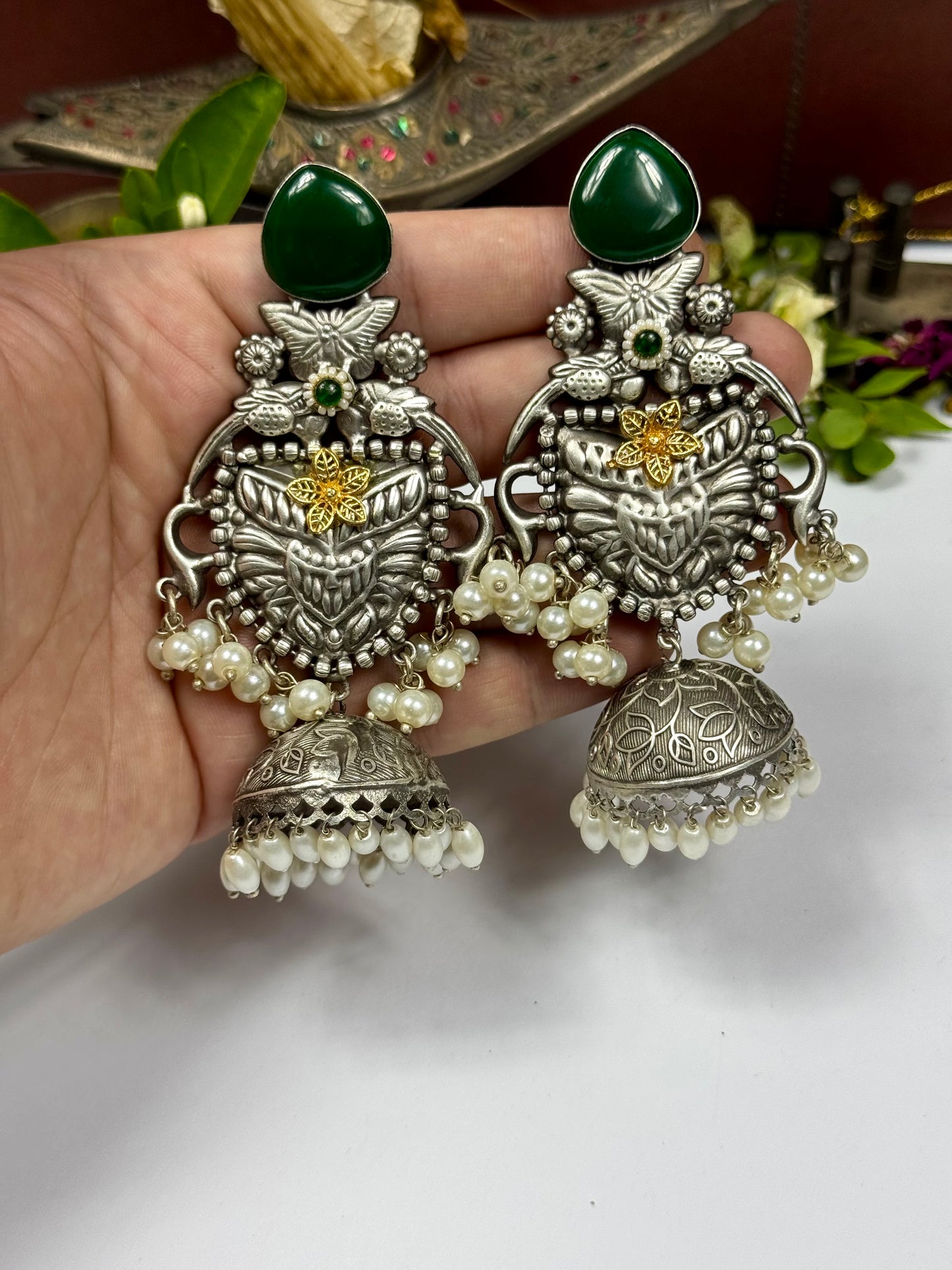 Premium Oxidised Fatima Jhumka