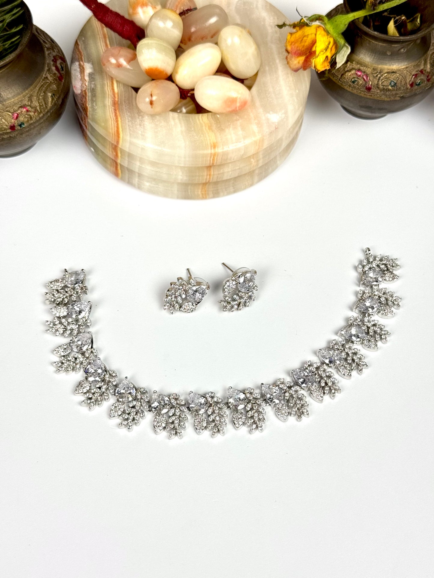 American Diamond 1karat Necklace set