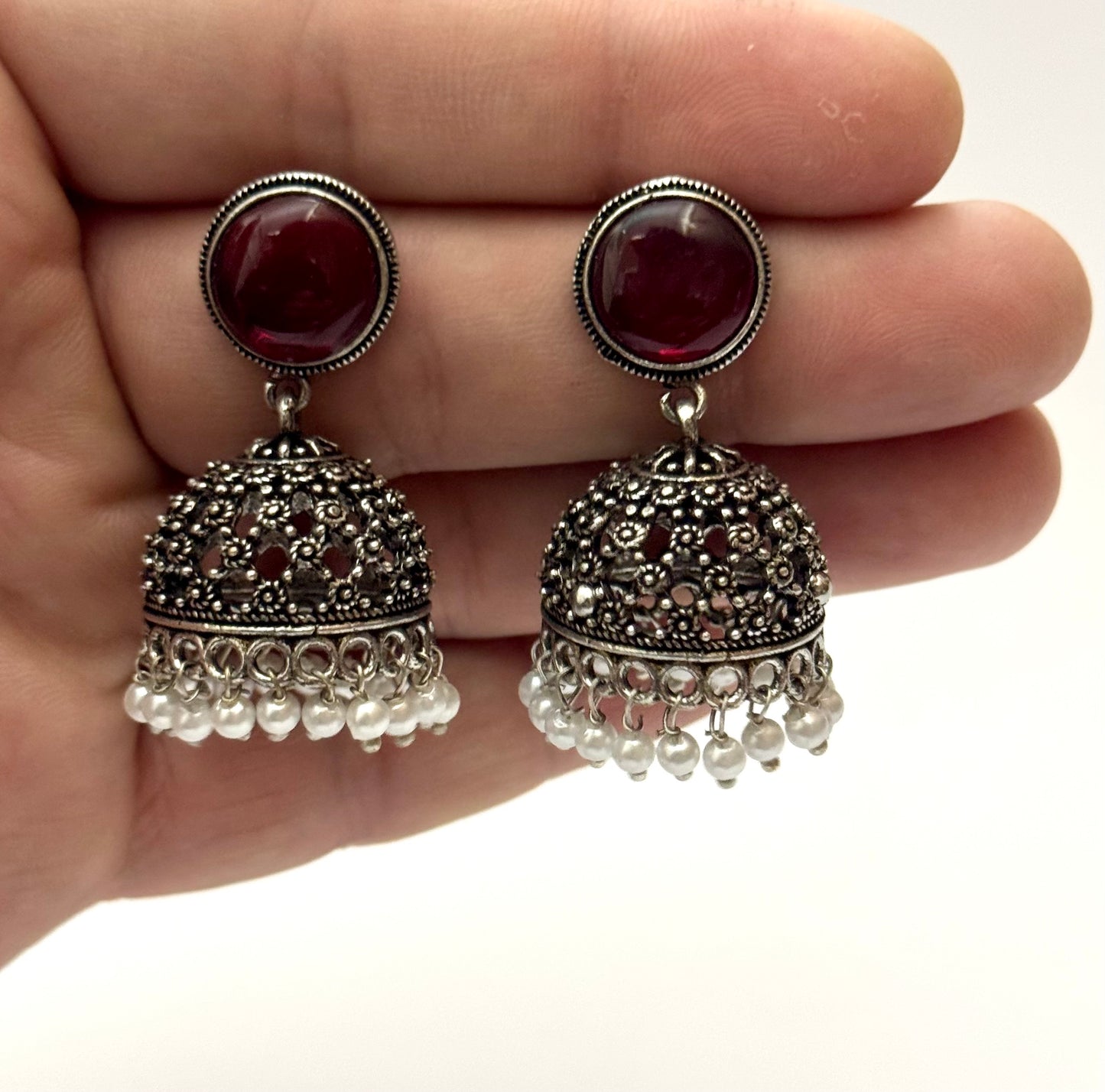 Premium Brass made Oxidised Jhumka