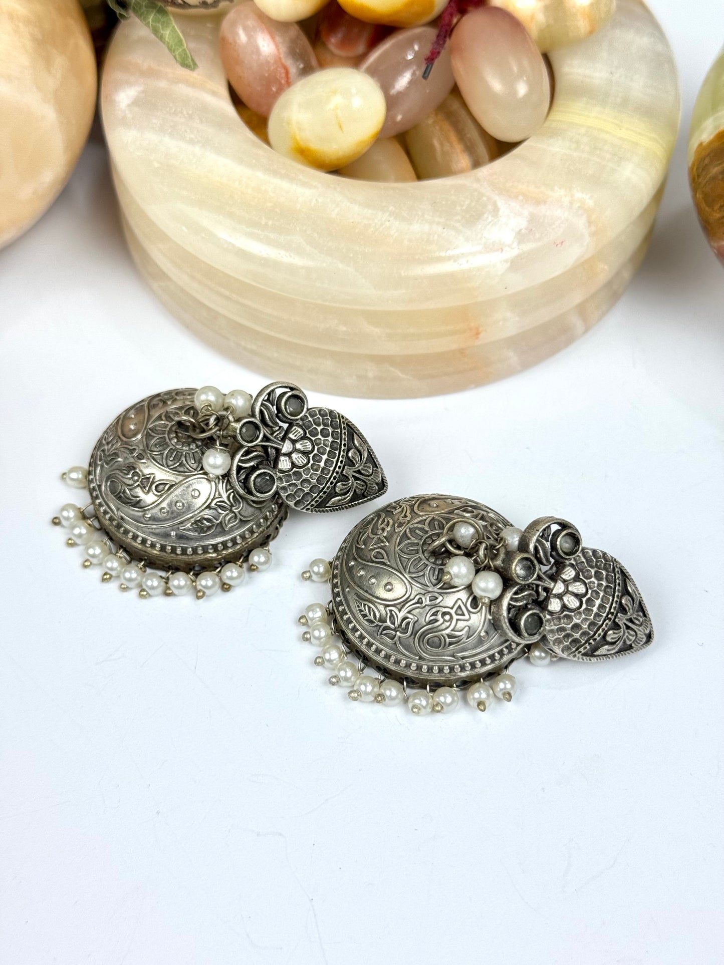 Premium Brass Made oxidised Jhumka