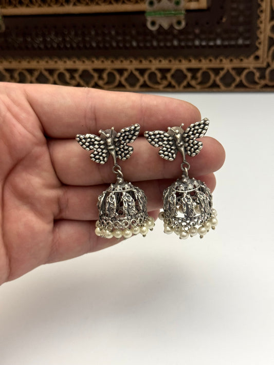 Premium Brass made oxidised jhumka