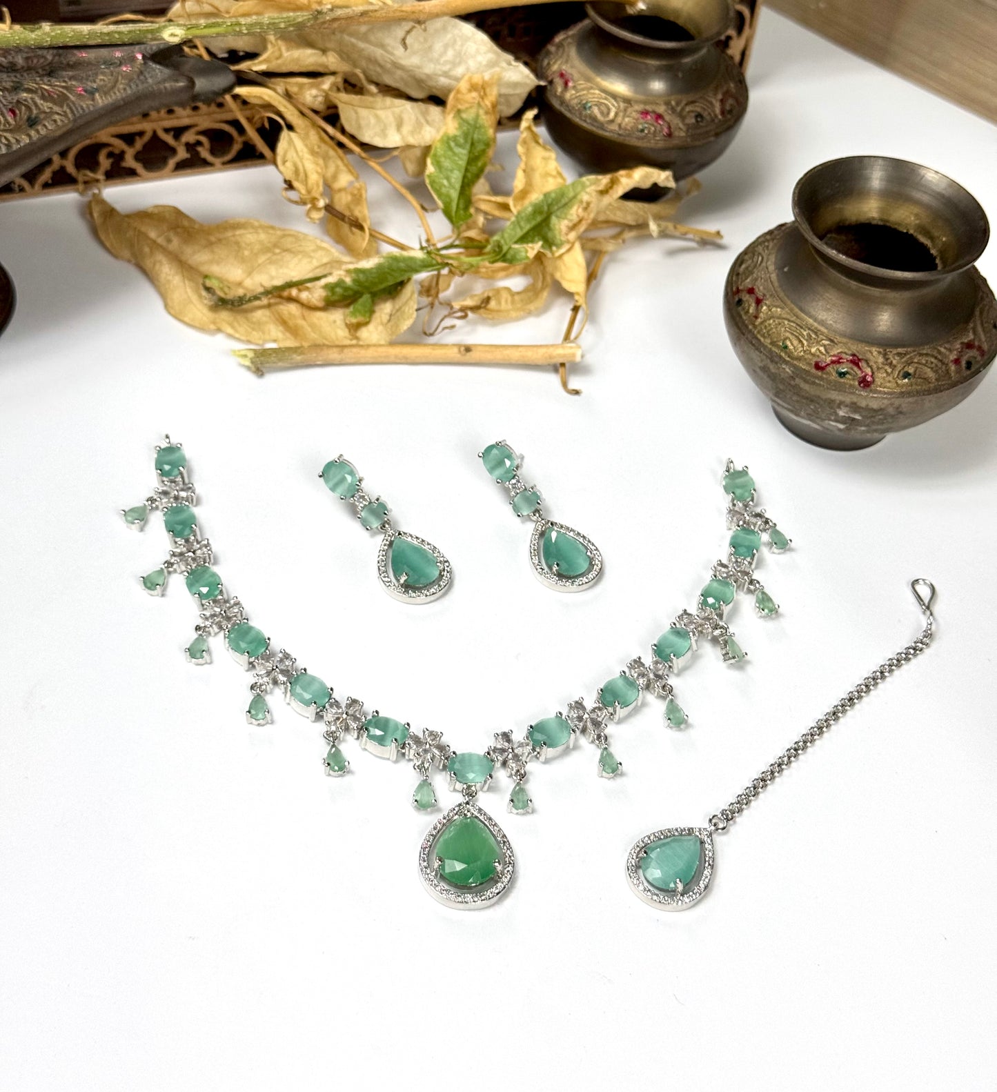 American Diamond 1 karat Necklace set