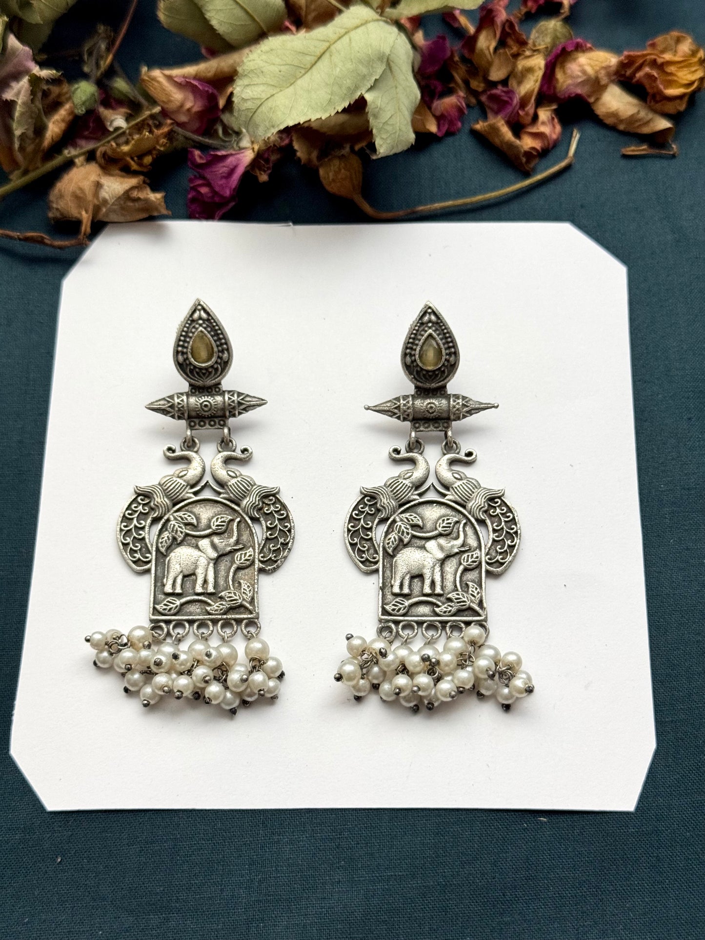 Premium Brass made Oxidised Earrings