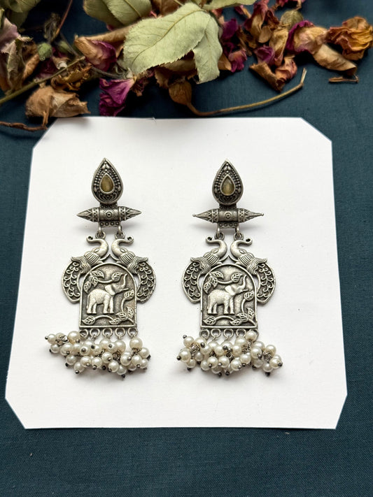 Premium Brass made Oxidised Earrings