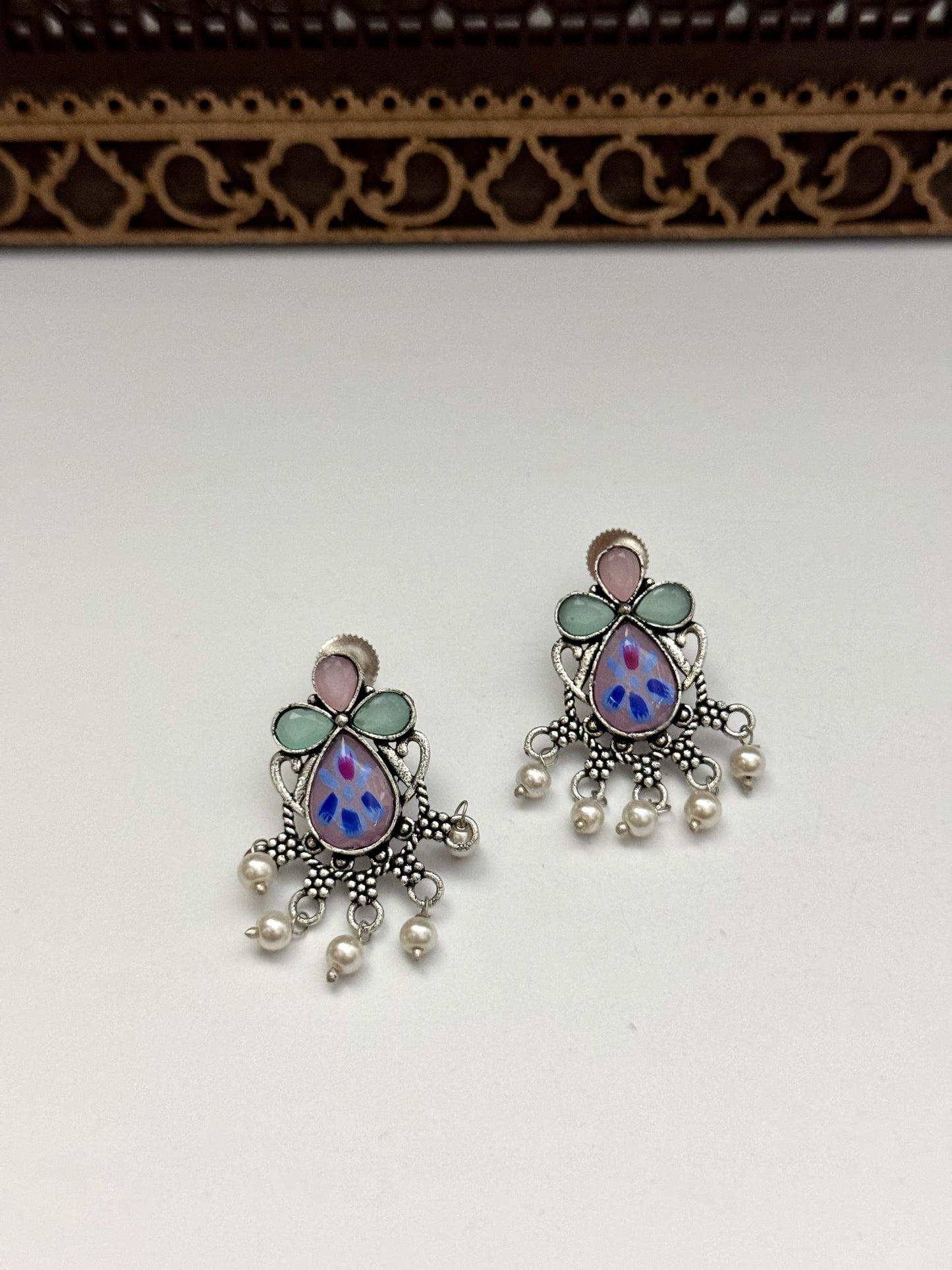 Premium oxidised Brass made Earrings