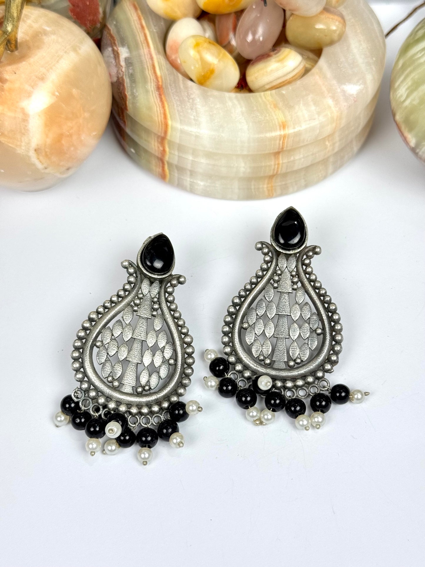 Premium Brass Made Oxidised Earrings