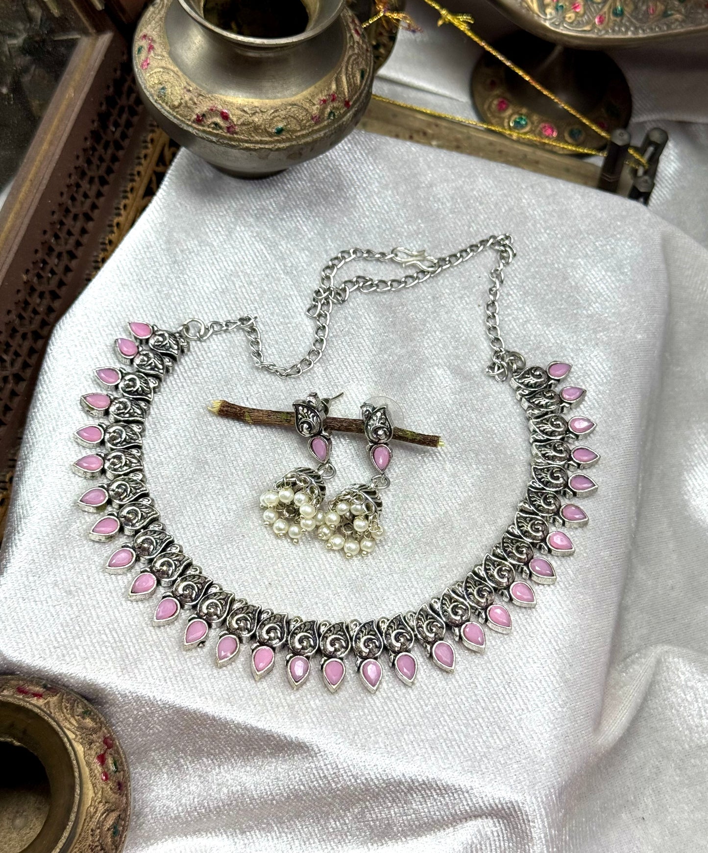 Premium Oxidised Amar Set