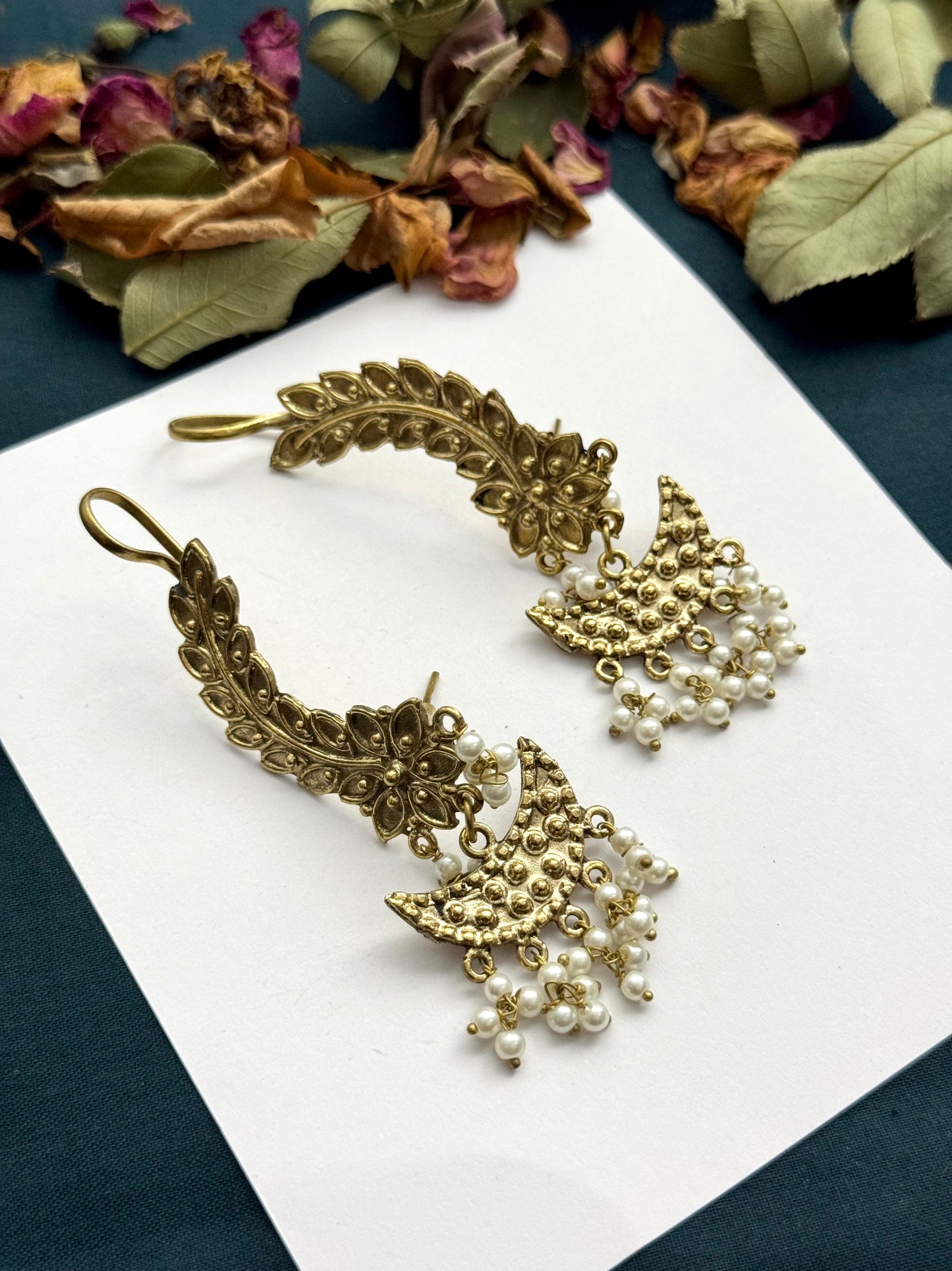 Tribal Half Moon Earcufs