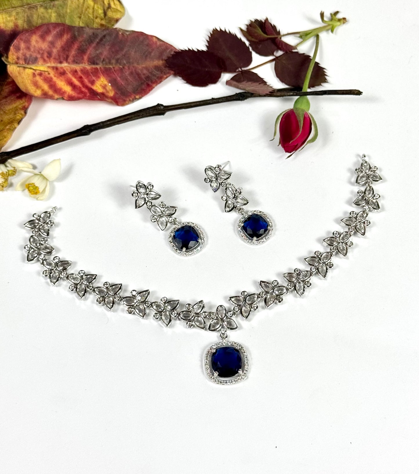 American Diamond 1 karat Necklace set