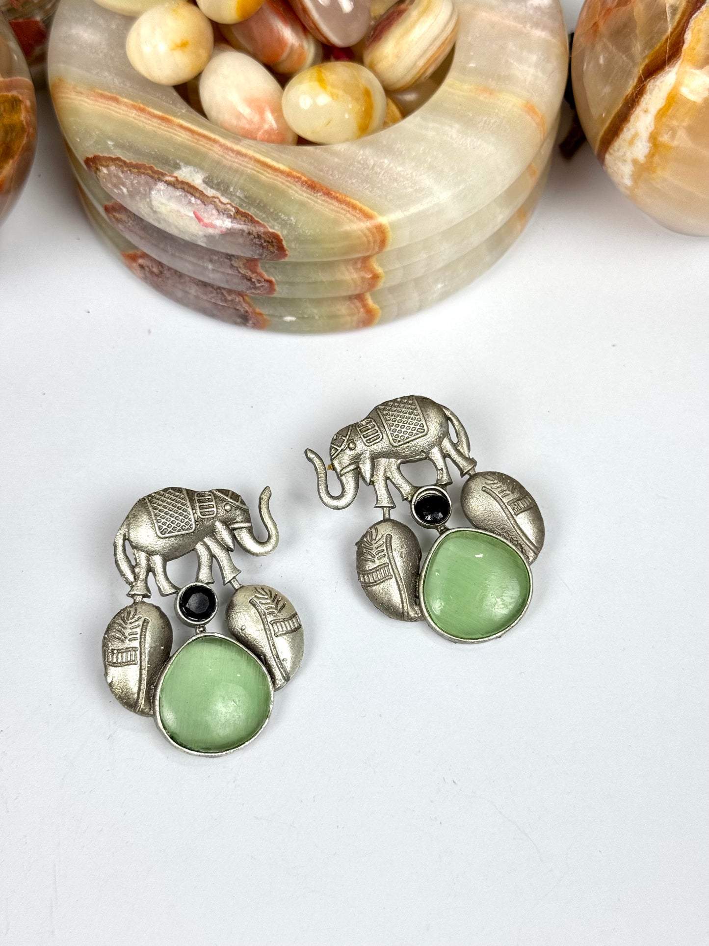 Premium Brass Made Oxidised Earrings