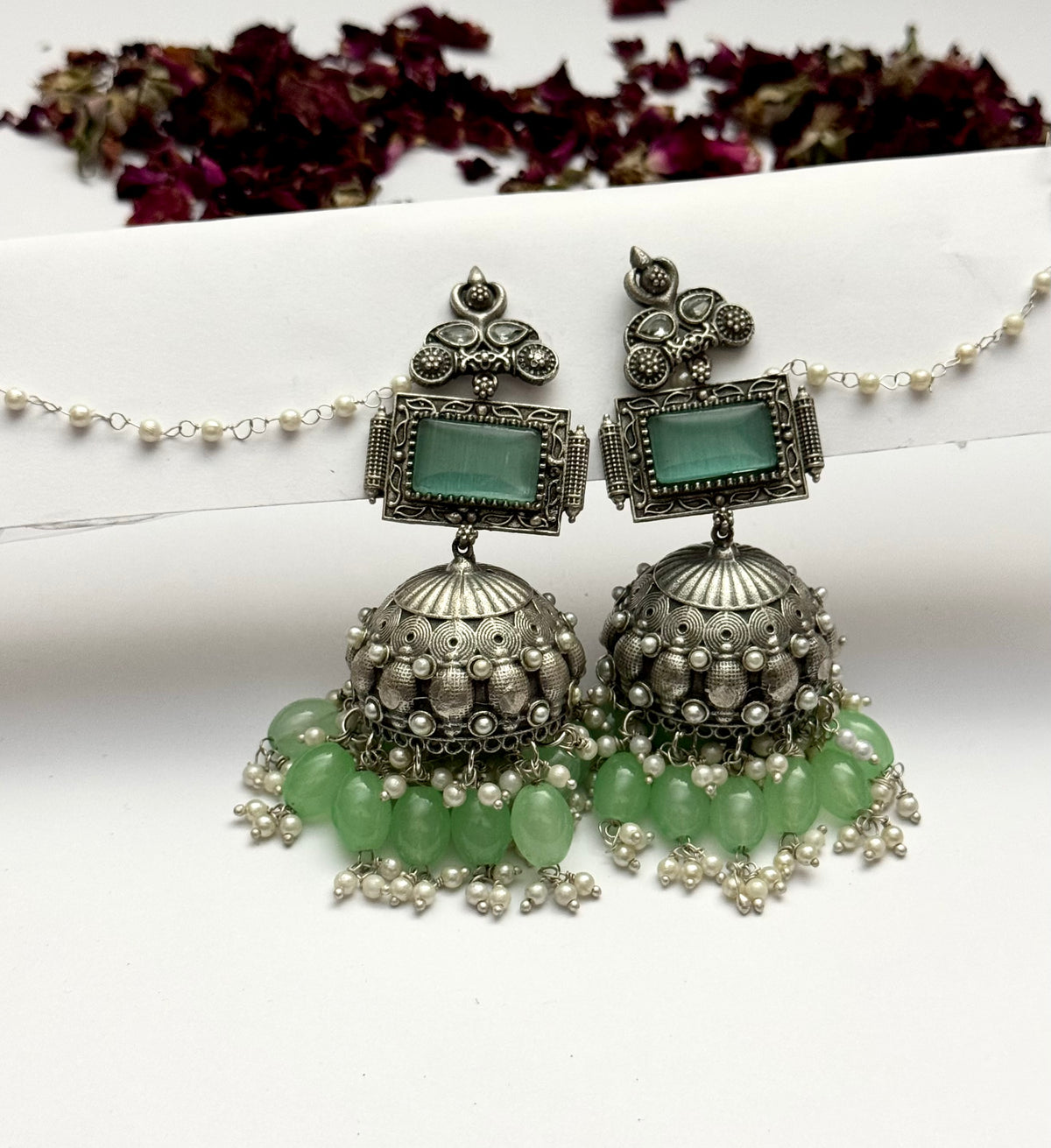 Premium Oxidised Brass made Full size jhumka