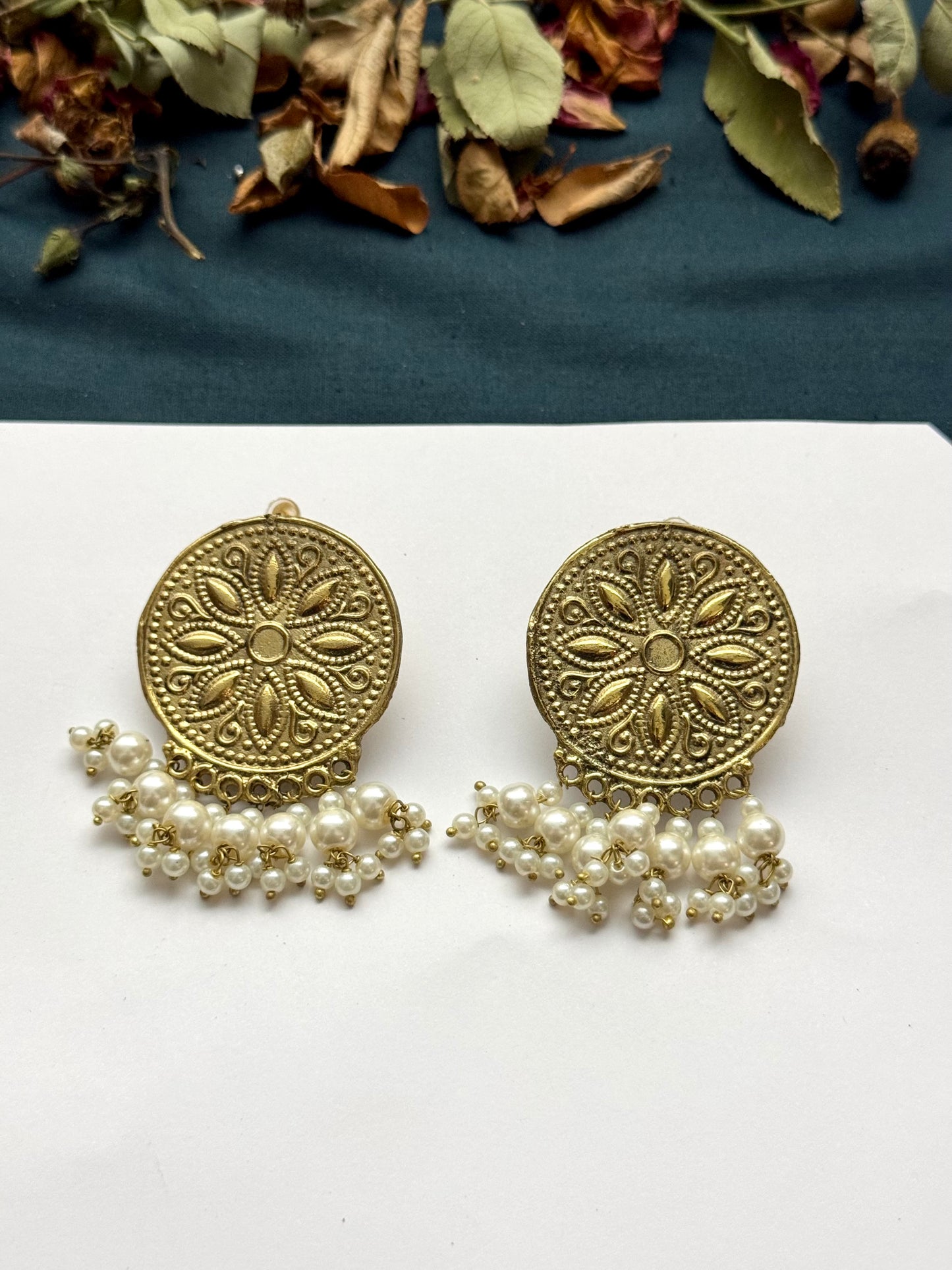 Boho Tribal Statement Earrings | Antique Finish Ethnic Drop Earrings for Women