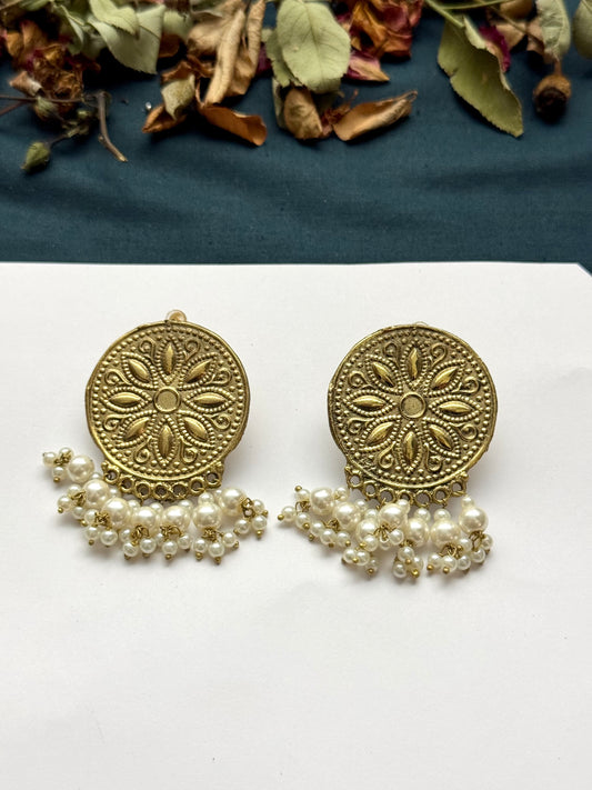 Boho Tribal Statement Earrings | Antique Finish Ethnic Drop Earrings for Women