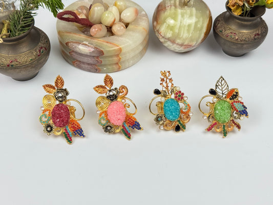 Premium Navratna Adjustable Rings