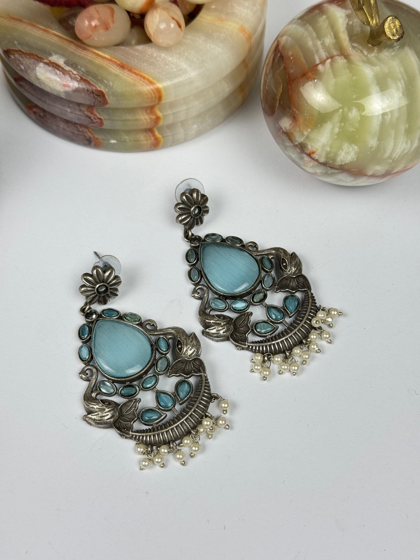 Premium Oxidised Brass Made Earrings