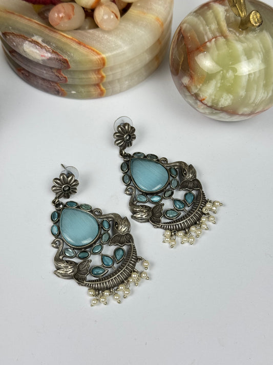 Premium Oxidised Brass Made Earrings