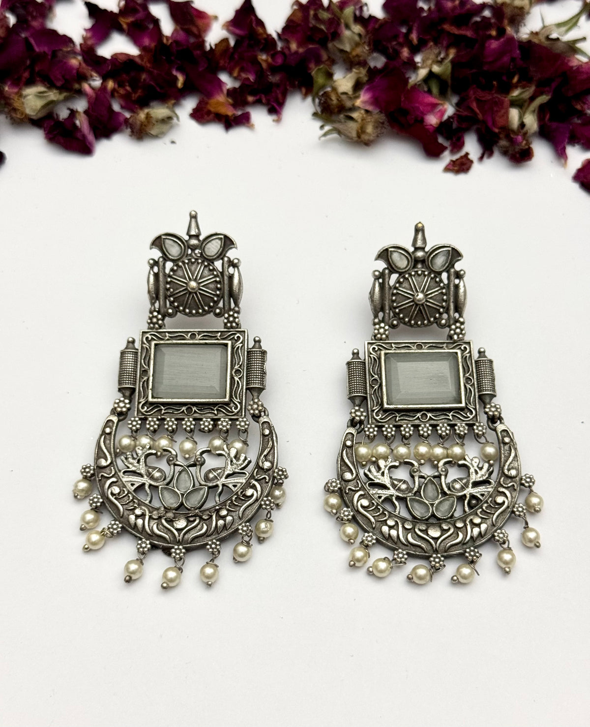 Premium oxidised Brass made Earrings