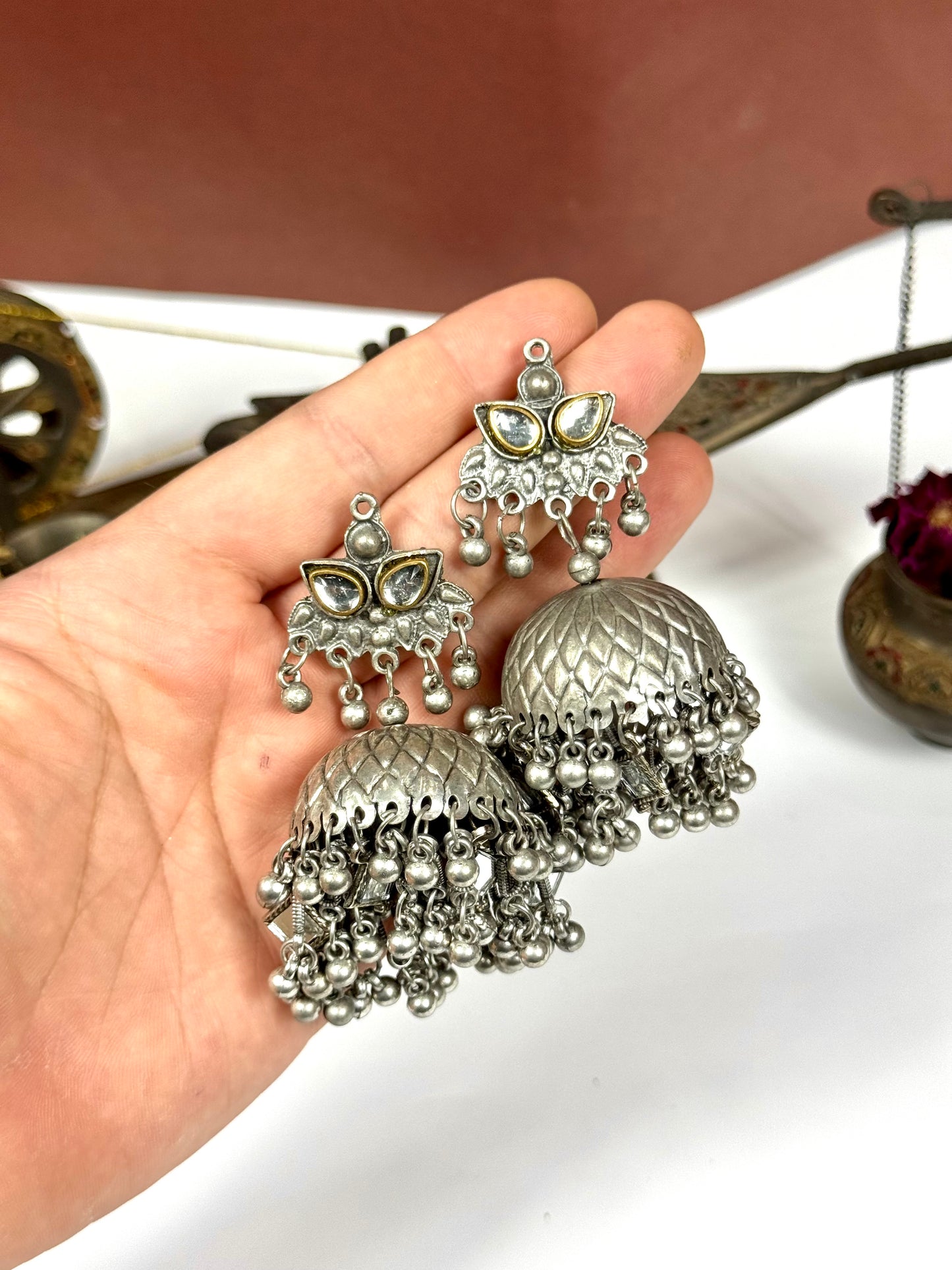 Oxidised Sabiha Jhumka