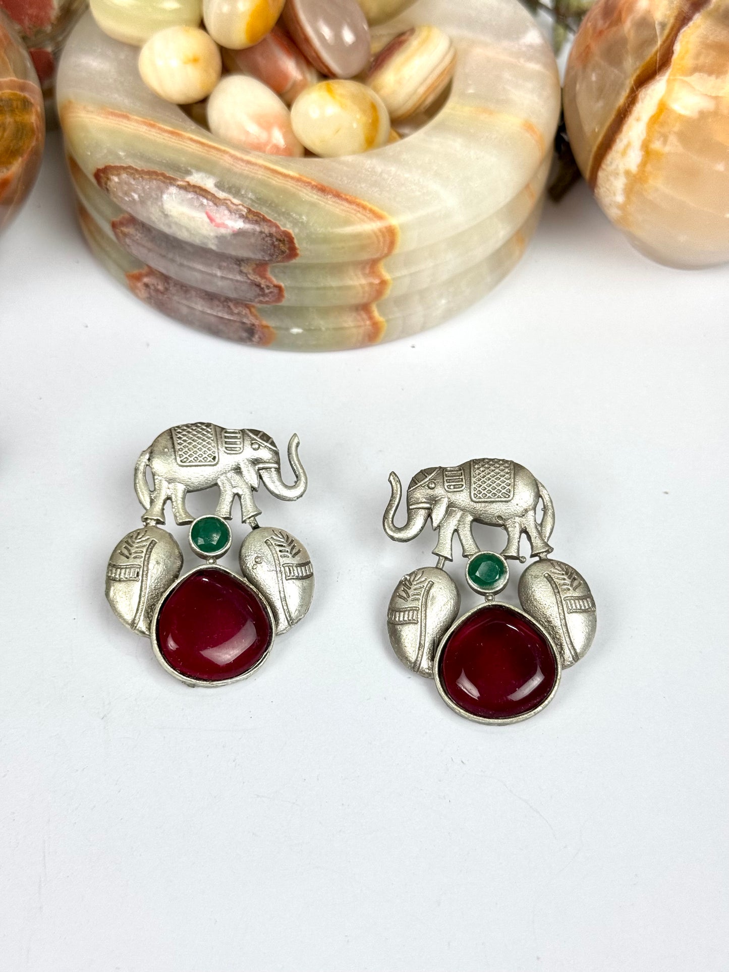 Premium Brass Made Oxidised Earrings