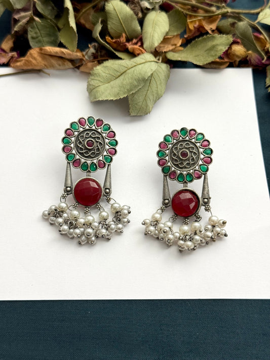Premium Brass made Oxidised Earrings