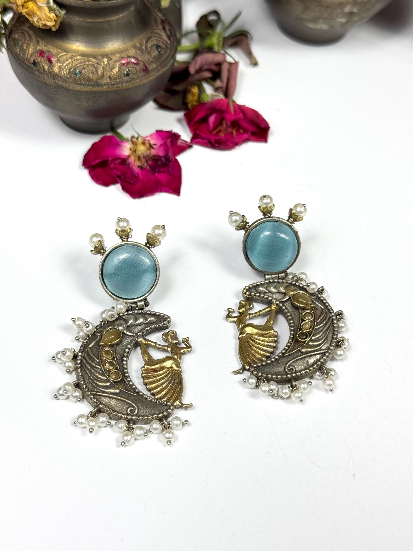 Premium Oxidised Eliana Earrings