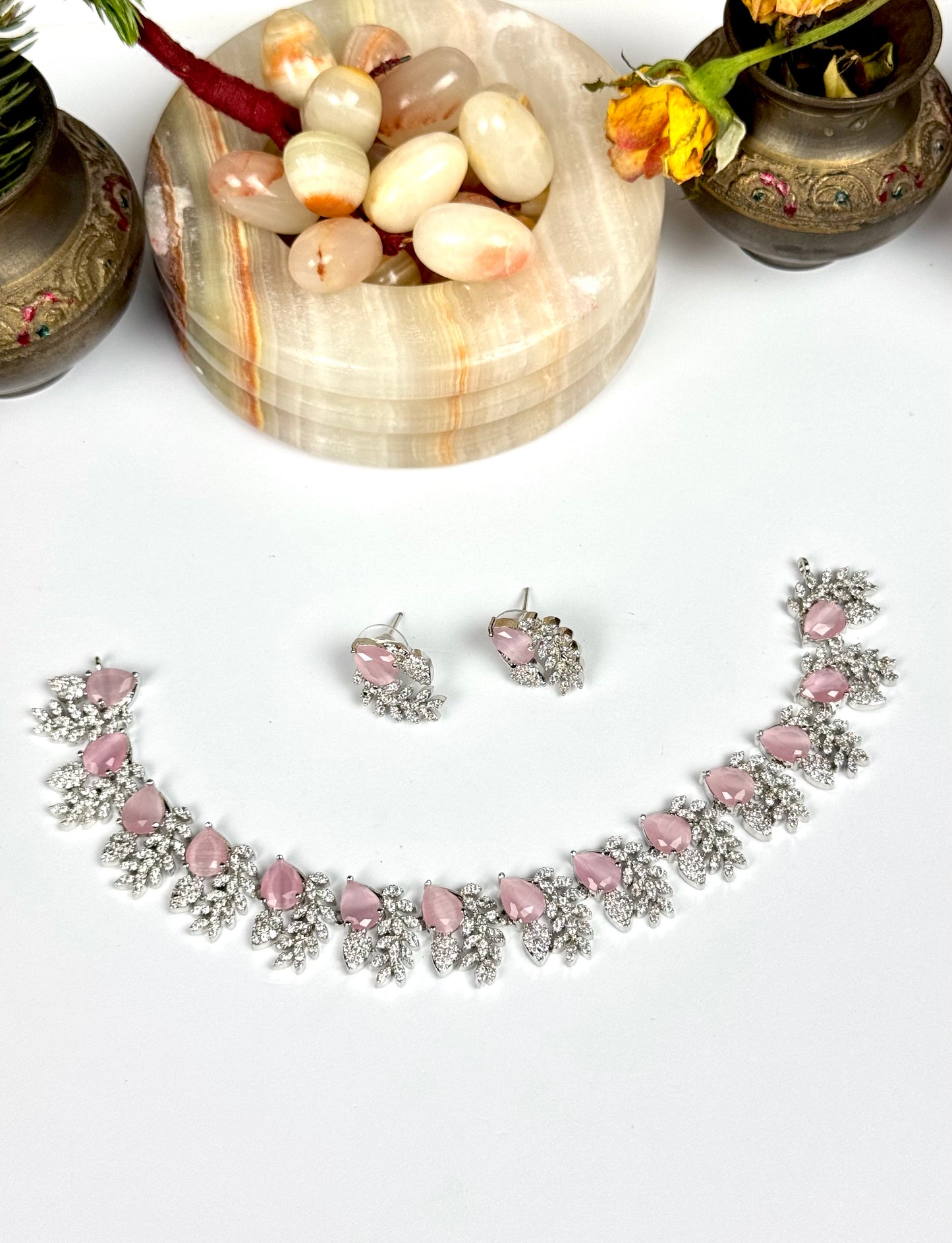 American Diamond 1karat Necklace set