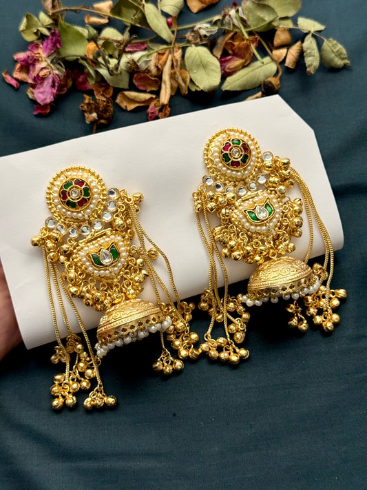 Kashmiri Brass Made Full Size Jhumka