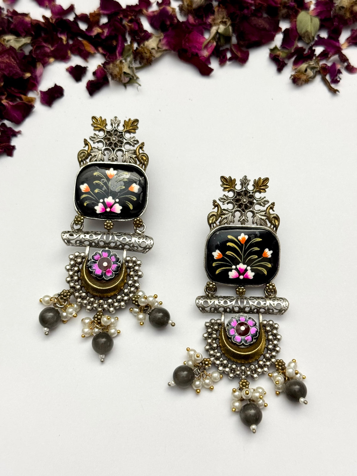 Premium oxidised Brass made Designer Earrings
