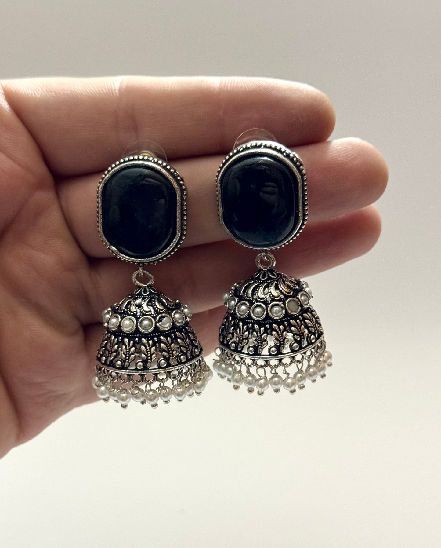 Premium Brass made Oxidised jhumka