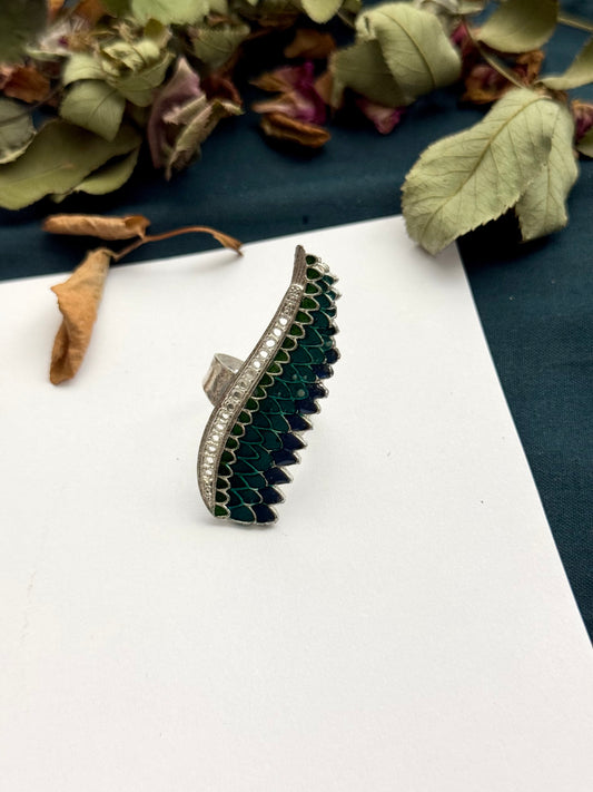 Oxidised Mina Adjustable Rings